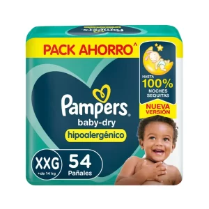 Pampers Baby-Dry Talle XXG x54 pañales para bebé