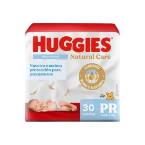 Huggies Natural Care Prematuro x30 pañales bebé