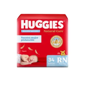 Huggies Natural Care Talle RN x34 recién nacido