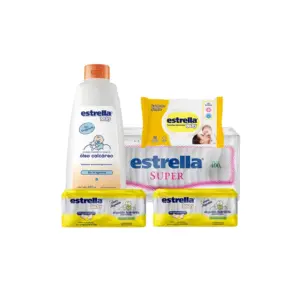 Combo Mensual FULL Higiene Bebé con algodón óleo y toallitas