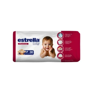 Estrella Premium Talle P x30 pañales para bebé